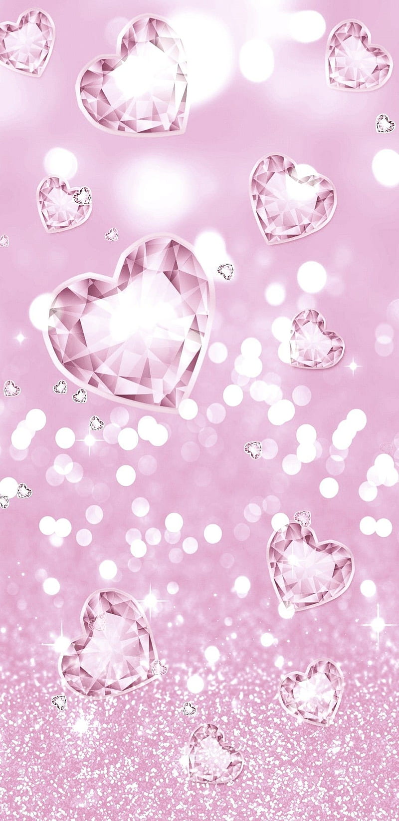 Download Pink Glitter With Hot Pink Hearts Wallpaper  Wallpaperscom