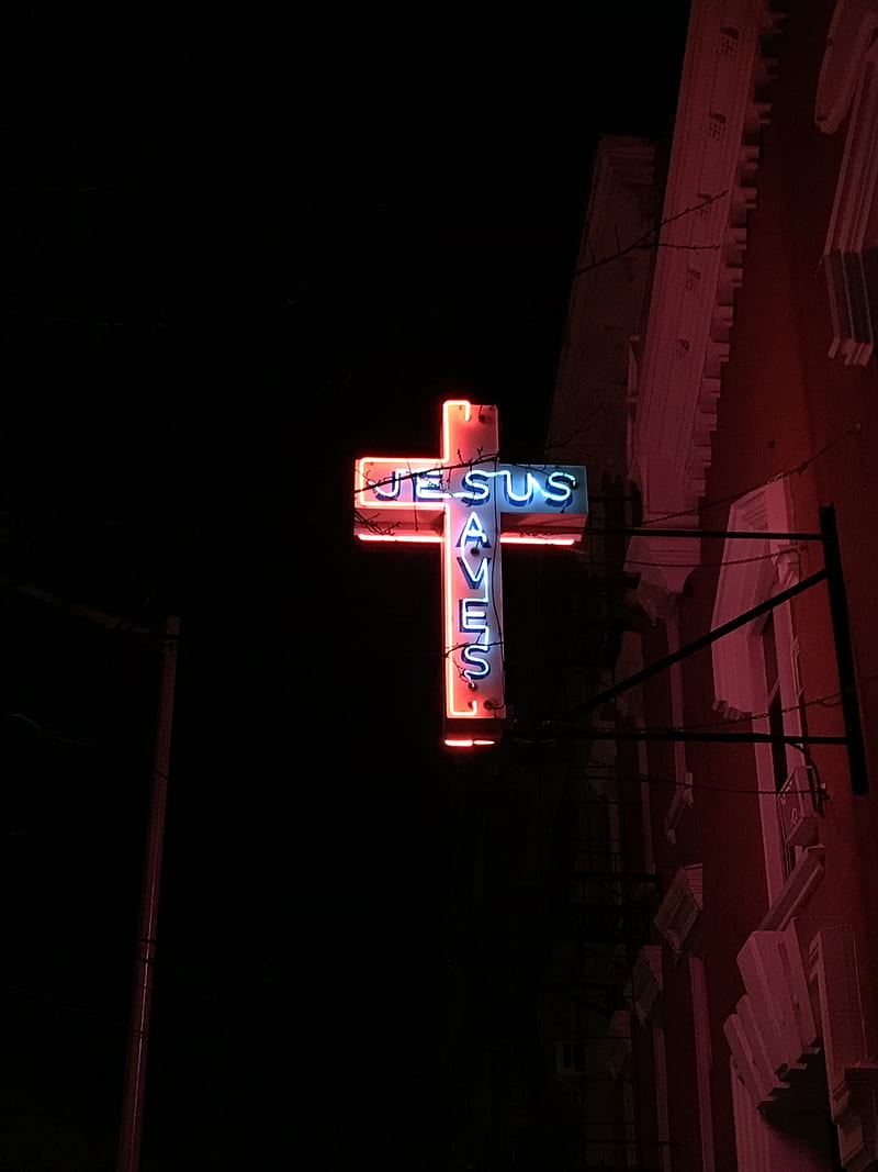 Jesus Saves Neon Signage, HD phone wallpaper
