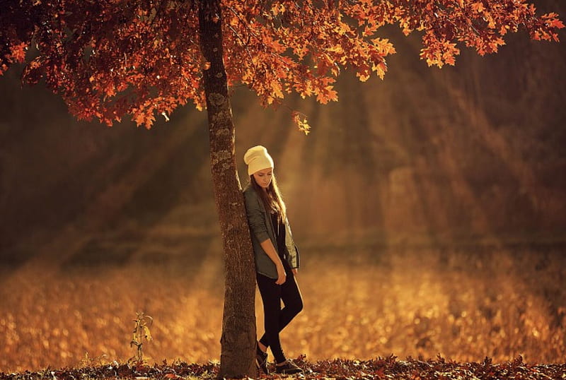 Autumn Lady, beauty, graphy, model, lady, HD wallpaper | Peakpx