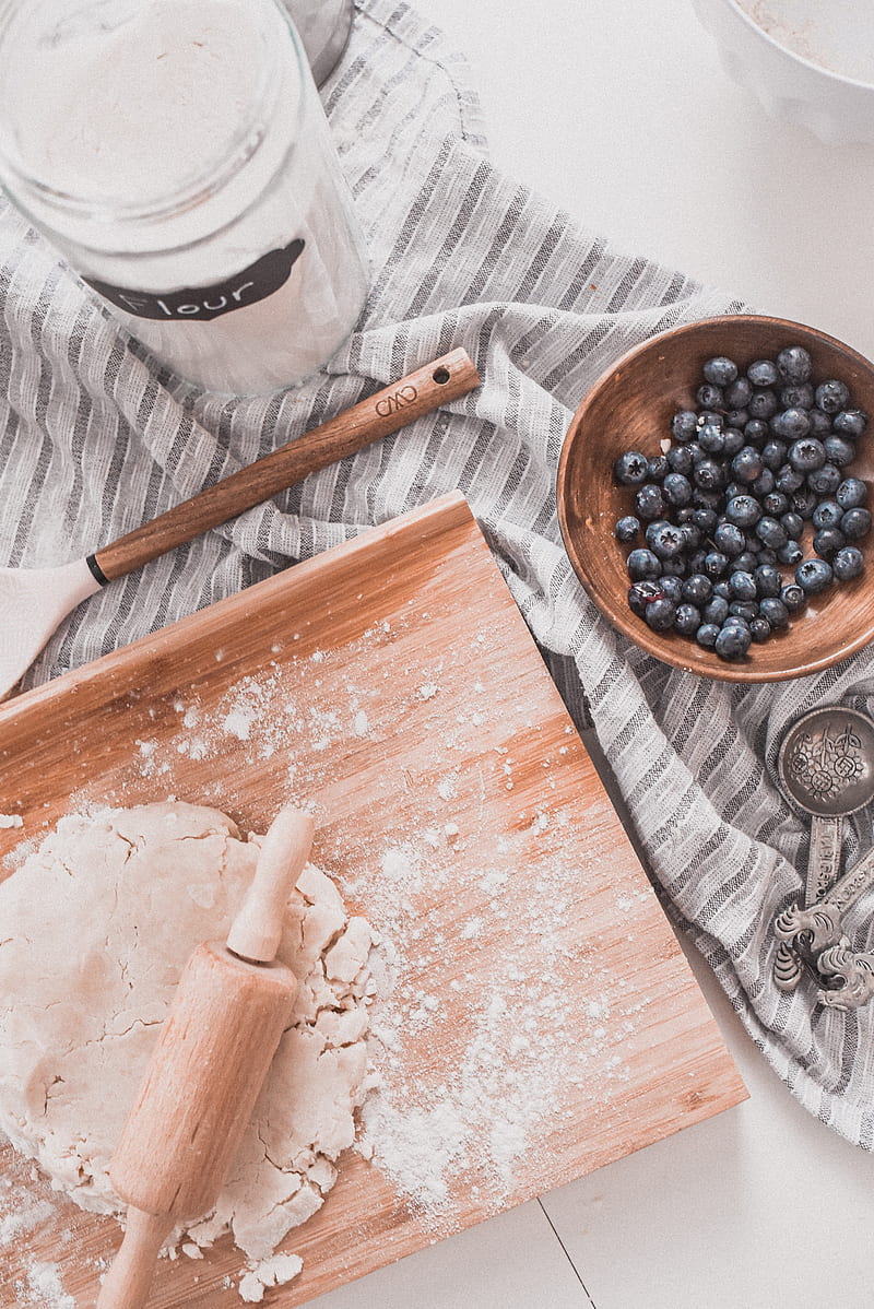 dough, berries, flour, recipe, cuisine, HD phone wallpaper