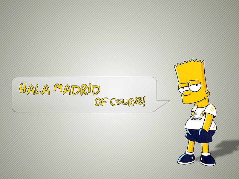 Real Madrid, bart, cartoon, hala, ronaldo, simpsons, HD wallpaper | Peakpx