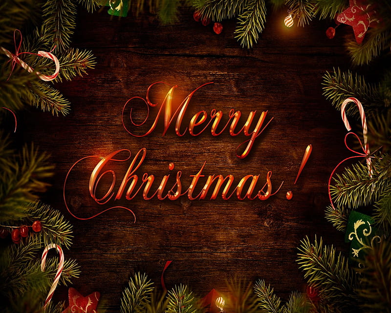 Merry Christmas, celebrate, christmas, decoration, new year, wood, wooden, HD wallpaper