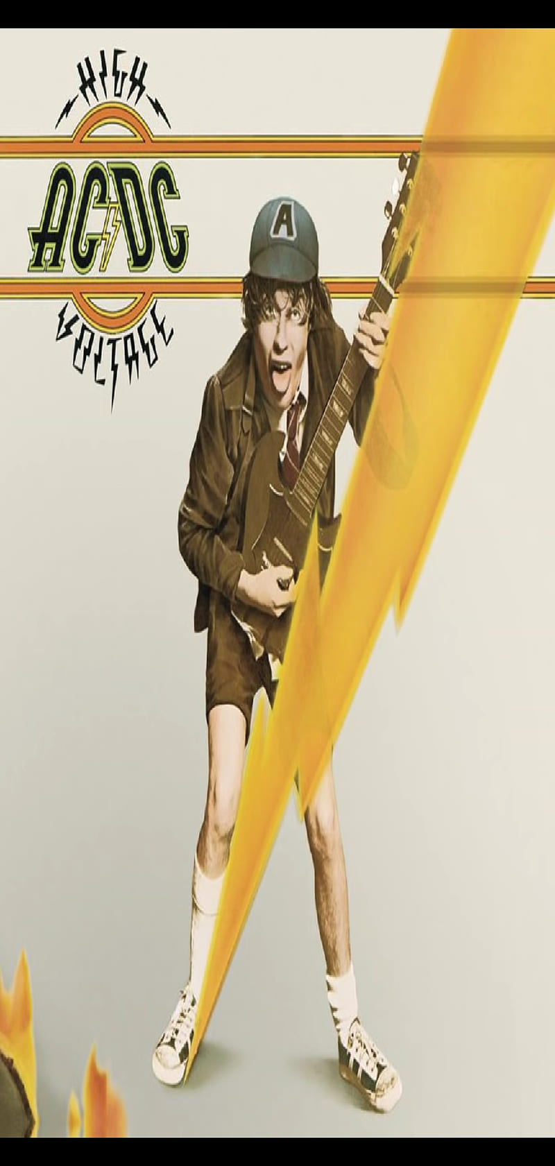 1290x2796px, 2K free download | ACDC HIGH VOLTAGE, album, band, cover