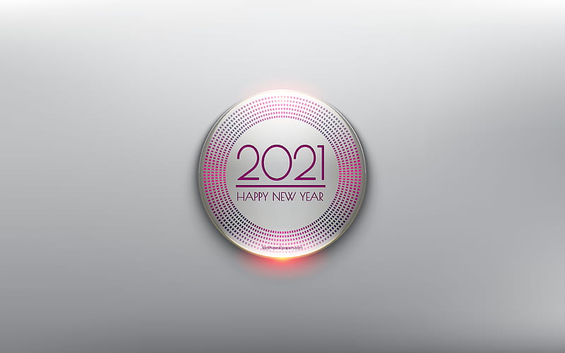 Happy New Year 2021, Purple 2021 Background, 3d elements, 2021 concepts, 2021 New Year, Purple 2021 3d element, HD wallpaper