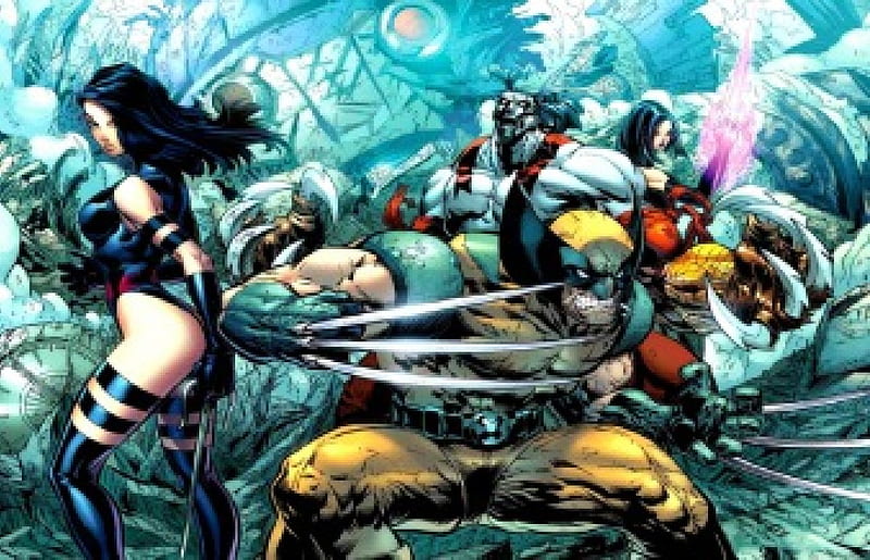 X-Men And Cyberforce, Ripclaw, Cyblade, Psylocke, Wolverine, HD wallpaper