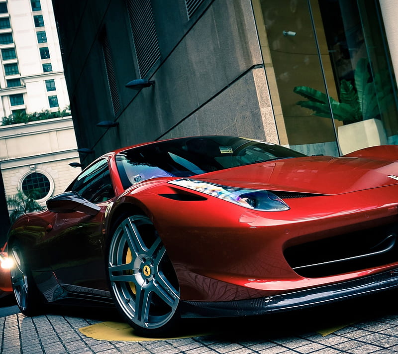 Ferrari, car, race, red, speed, HD wallpaper