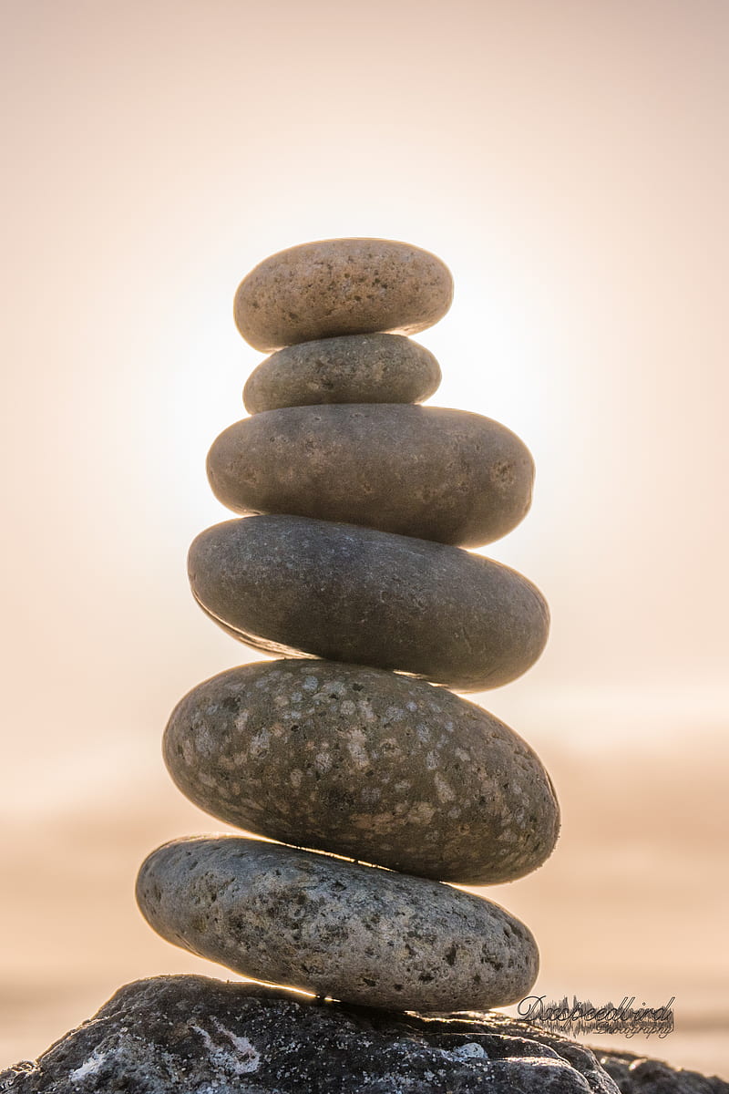 stone balancing, zen, HD phone wallpaper