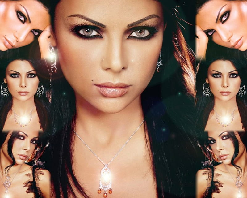 Haifa wehbe, pretty, bonito, woman, sexy, HD wallpaper