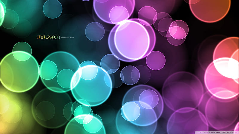 Abstract Background Colorful Circles Green Cyan Magenta Orange Ultra Background for U TV : & UltraWide & Laptop, HD wallpaper