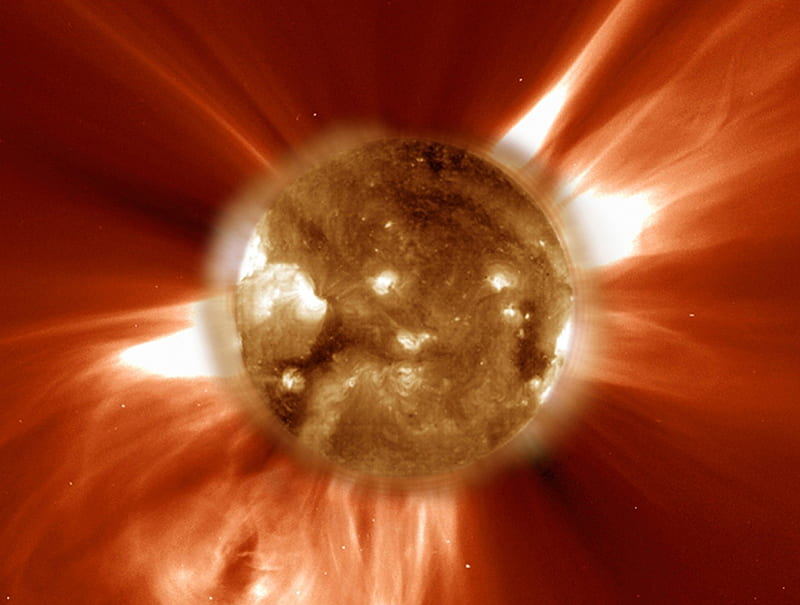 SUN STORM, stars, space activity, blasts, devastation, suns, explosions, catastrophes, skies, outer space, HD wallpaper