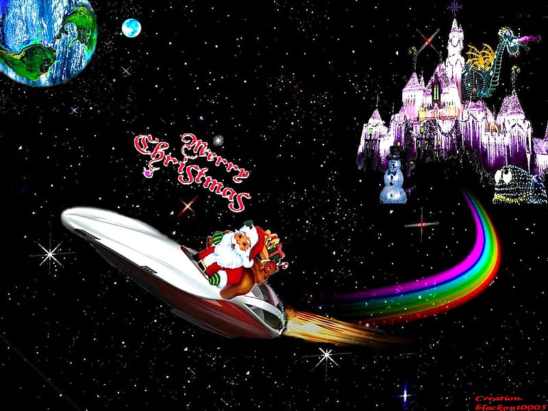 MERRY CHRISTMAS, planets, fuse, universes, christmas, space, raimbow, 2012, happy new year, galaxies, god, astral, HD wallpaper