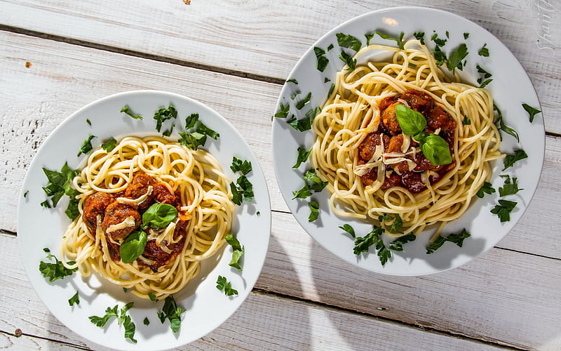 Spaghetti, clean, italian, food, HD wallpaper