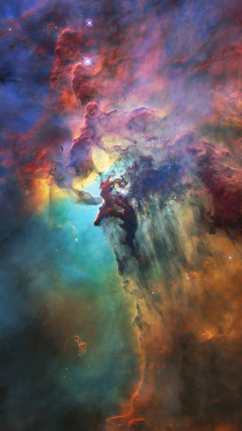Lagoon Nebula, nature, space, universe, HD phone wallpaper