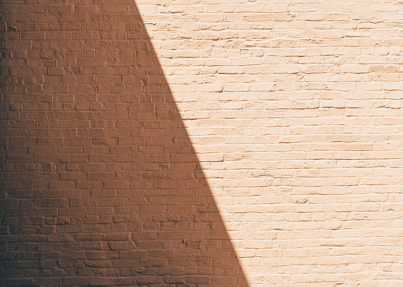 wall, brick wall, shadow, light, HD wallpaper