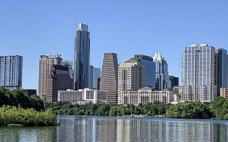Austin, The Independent, Austin cityscape, modern buildings, skyscrapers, Austin skyline, Texas, USA, HD wallpaper