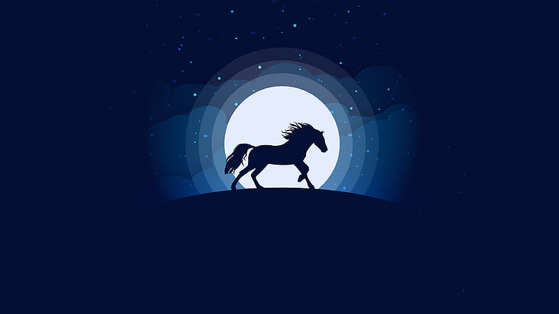 Horse, blue, white, HD wallpaper | Peakpx