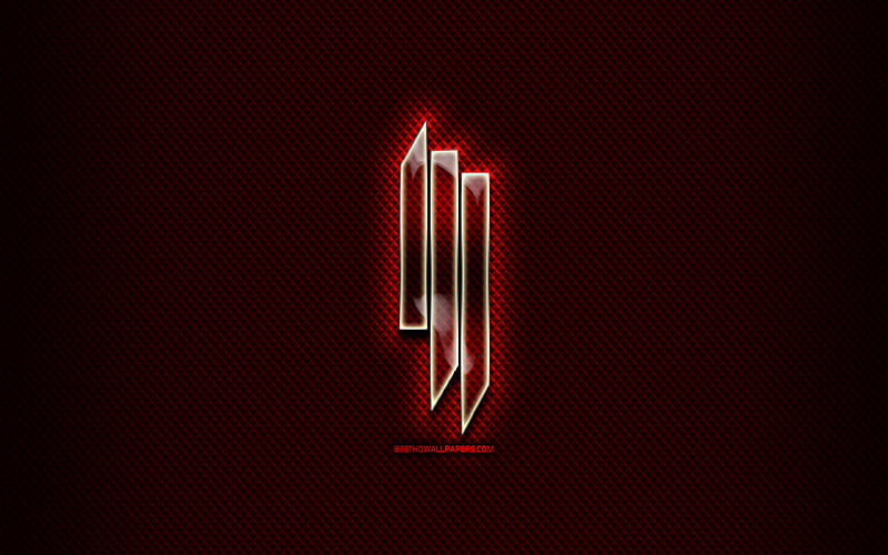 Skrillex glass logo, red background, music stars, artwork, brands, Skrillex  logo, HD wallpaper | Peakpx