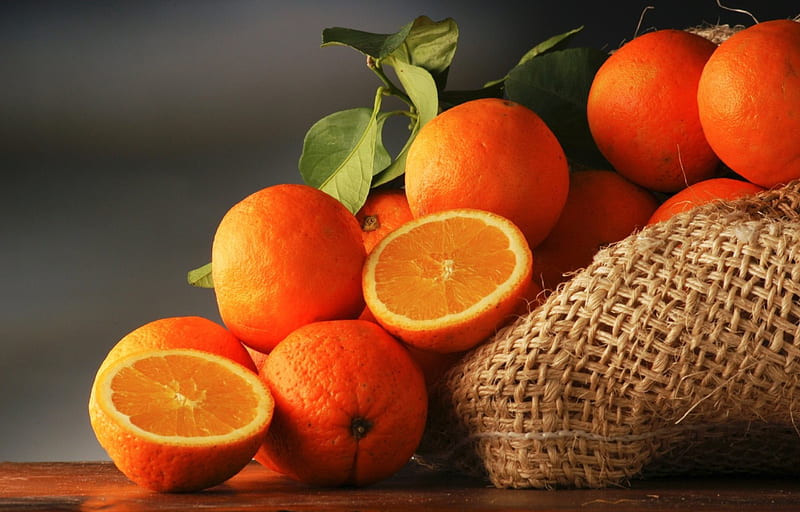 Citrus - oranges, mailing list, Citrus, Greens, oranges, HD wallpaper