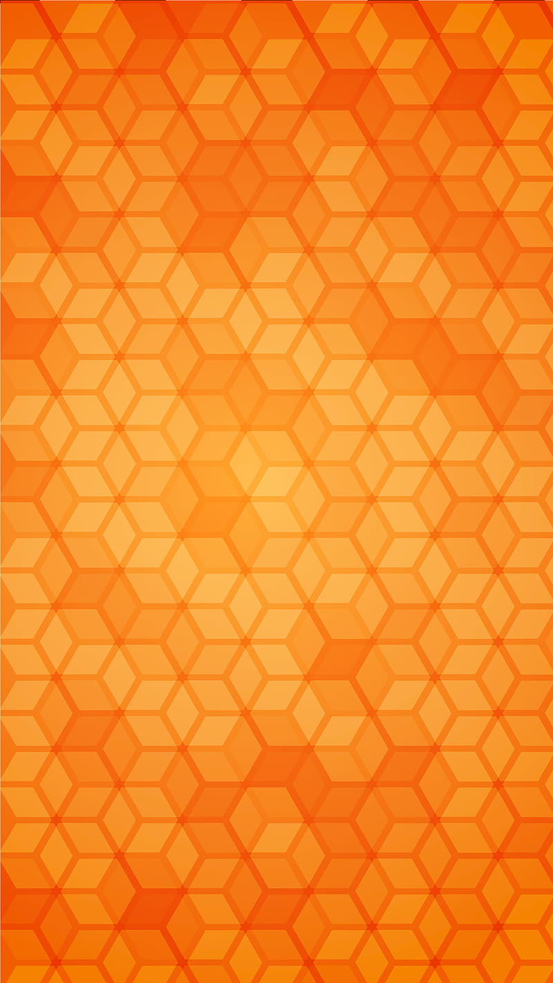 orange patern, flower, orange, patern, HD phone wallpaper