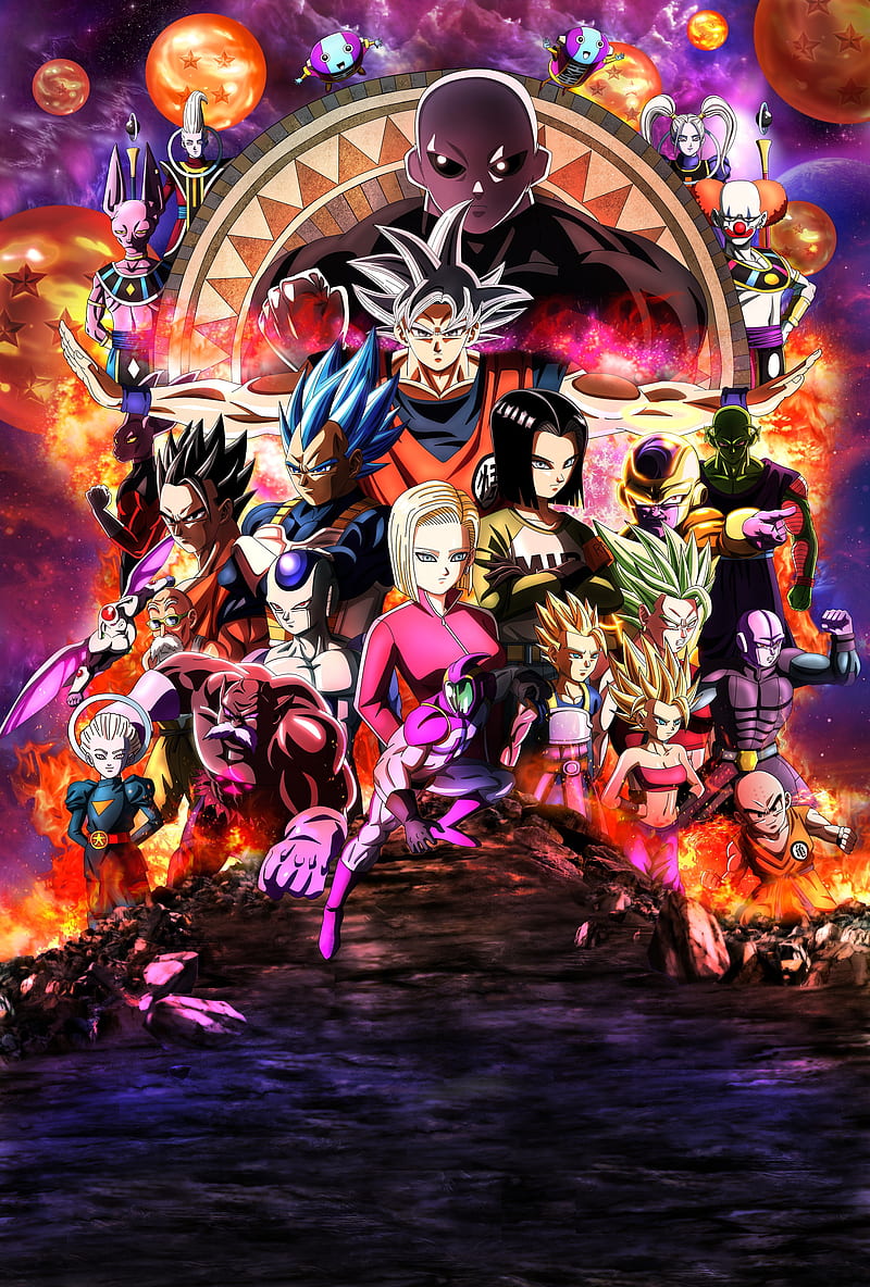Dragon ball super, anime, goku, avengers, jiren, silverb, movie, HD phone wallpaper
