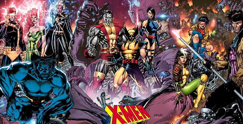 The X-Men, beast, jublee, wolverine, gambit, HD wallpaper