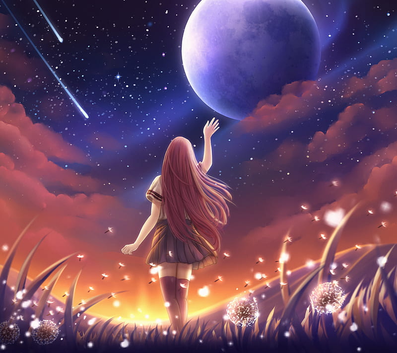 Anime Girl Alone Wallpaper gambar ke 13