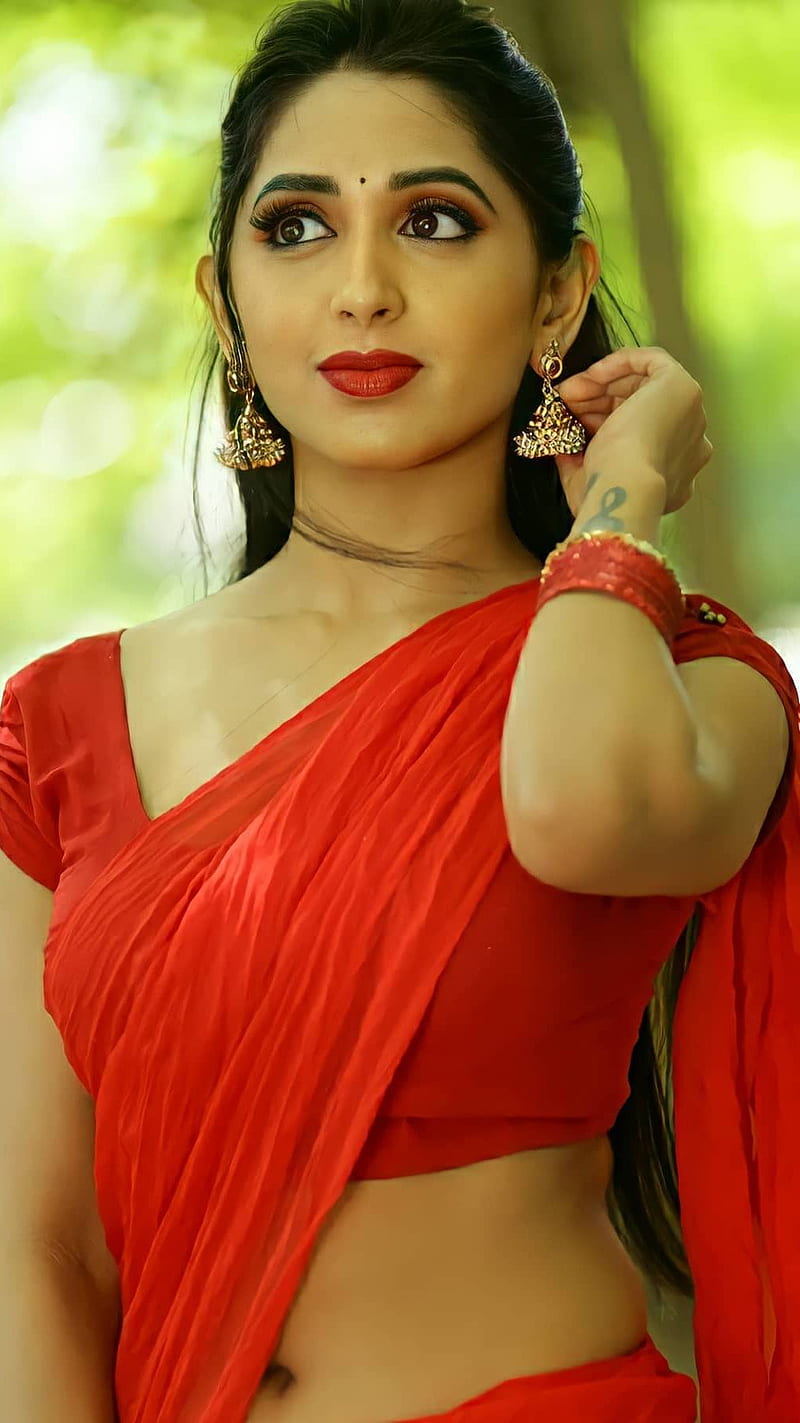 Nisarga Lakshman , model, saree lover, HD phone wallpaper