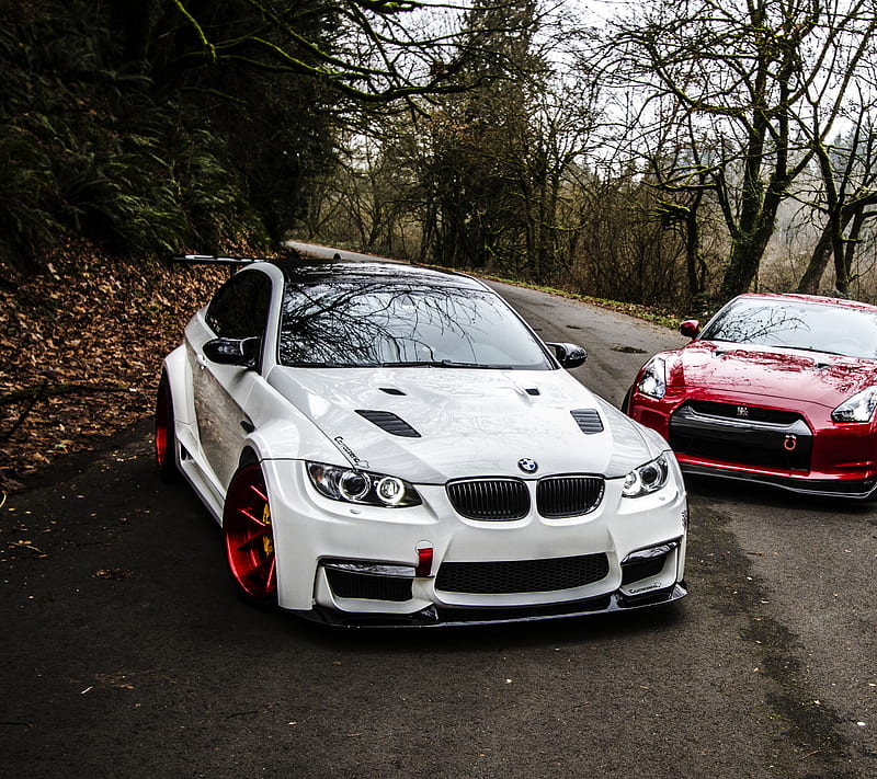 BMW M3, bmw, coupe, gt-r, m3, nissan, tuning, HD wallpaper