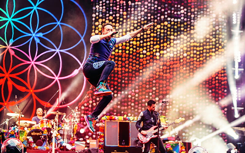 Coldplay pop rock band, concert, Wembley, Chris Martin, HD wallpaper