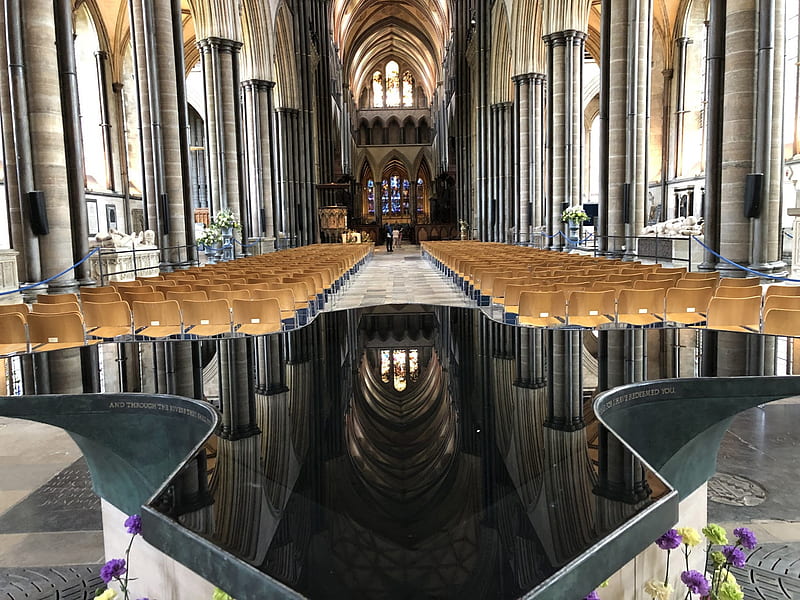 Salisbury Cathedral, Salisbury, Battismal, England, Cathedral, HD wallpaper