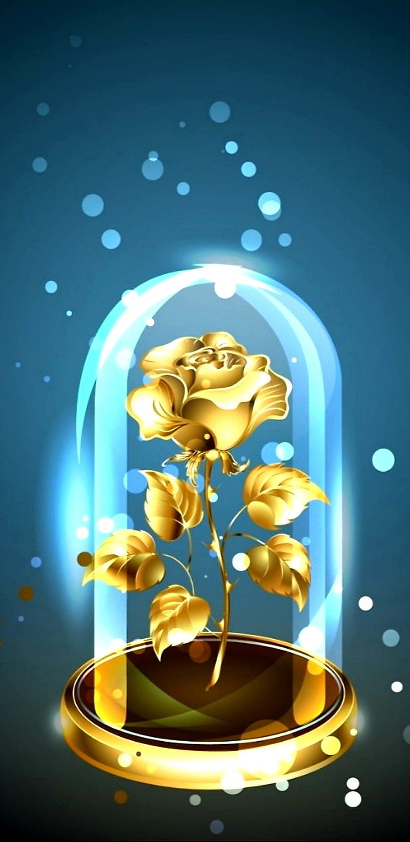 3D Decorative Golden Rose Wallpaper for Wall  Myindianthings