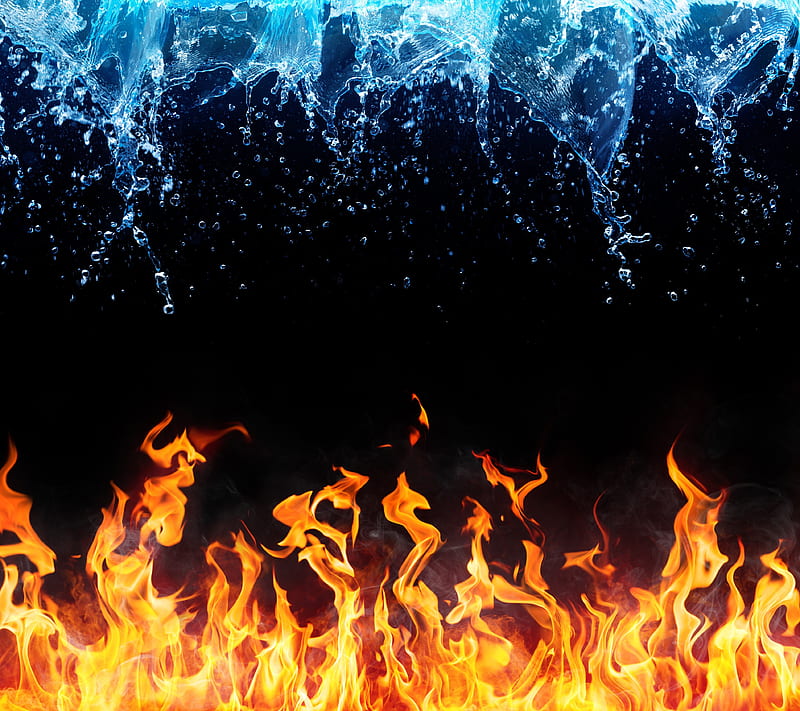 water and fire background