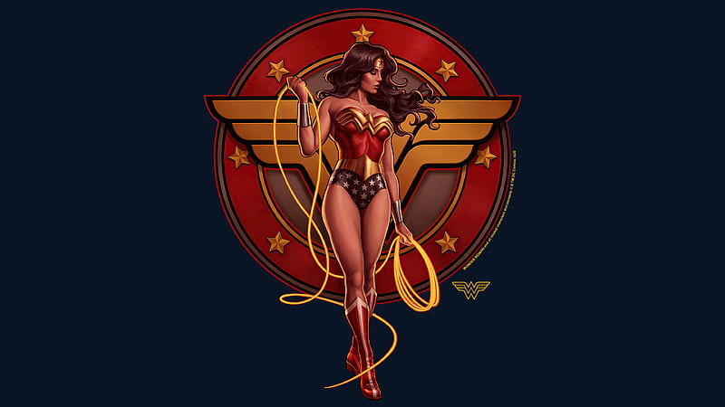 Wonder Woman 1987 Minimal , wonder-woman, superheroes, minimalism, minimalist, artist, artwork, digital-art, HD wallpaper
