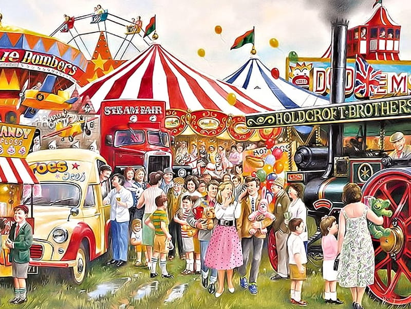 Fun-of-the-Fair, Carnival, Art, Fair, People, HD wallpaper