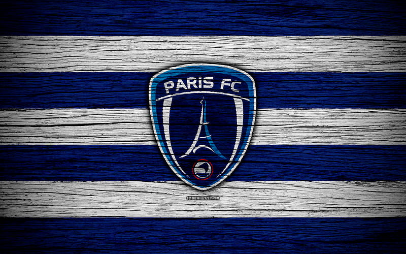 Paris FC Ligue 2, football, wooden texture, France, Paris, soccer ...
