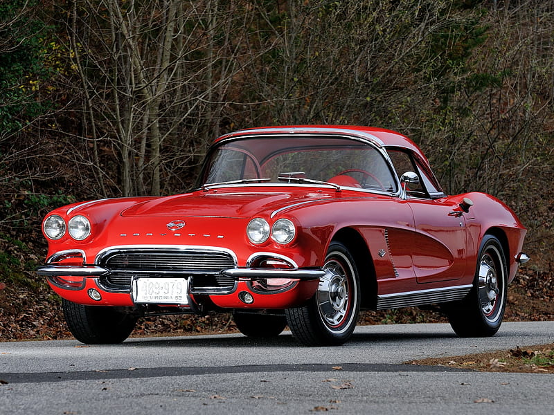 1962-Chevrolet-Corvette, Classic, Red, 1962, Muscle, HD wallpaper