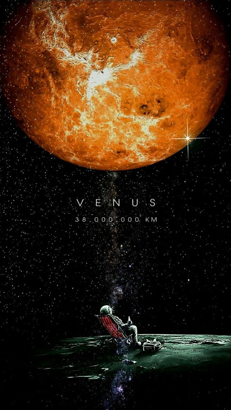 Venus, astronaut, fantasy, galaxy, planet, stars, universe, HD phone wallpaper