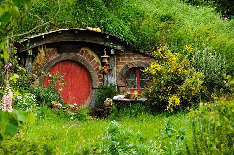 Hobbit House, eco, si, casa, frumoasa, HD wallpaper