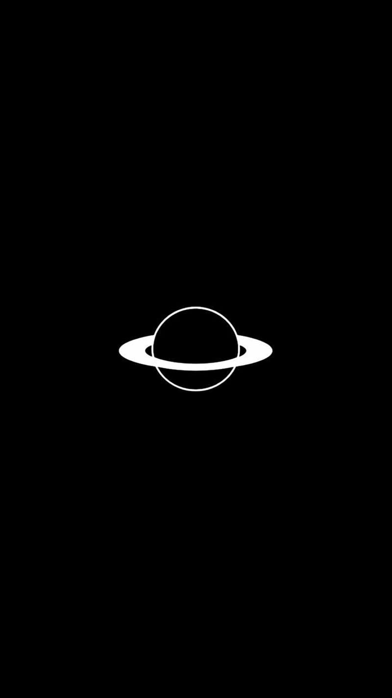 Planet, black, edge, galaxy logo, plus, super, white, HD phone wallpaper