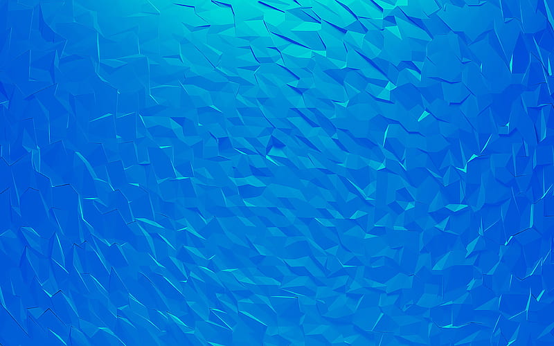 low poly water texture, geometric shapes, 3D textures, blue low poly background, low poly textures, geometric textures, HD wallpaper