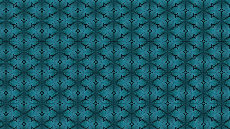 pattern, geometric, turquoise, symmetry, lines, HD wallpaper