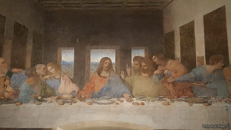 Inside of Santa Maria, delle Grazie (Milan, Italy), Grazie, Last, Milan, Maria, Painting, Itlay, Santa, Supper, HD wallpaper