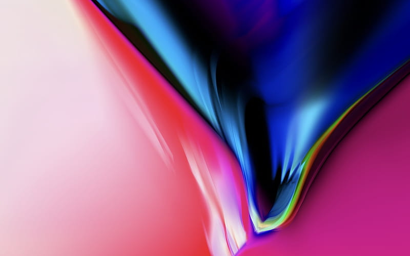 Abstract colorful black-Apple iOS 11 iPhone 8 iPhone X, HD wallpaper