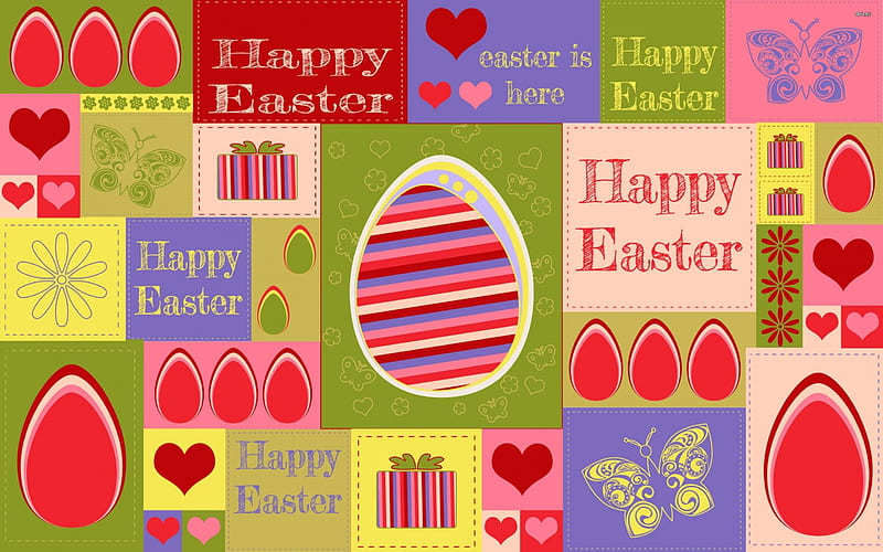 EASTER GREETING, EASTER, GREETINGS, COLLAGE, CARD, HD wallpaper