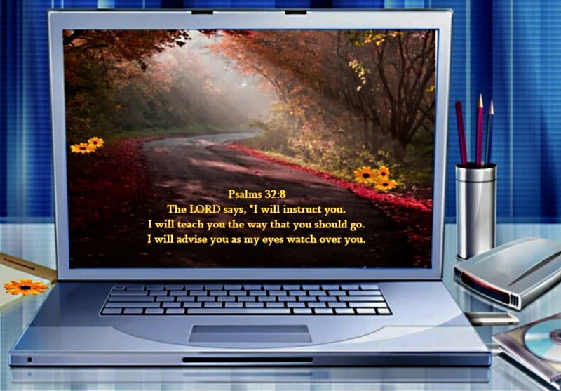 Watch over you, fall, autumn, paths, bible verses, jesus, scriptures, path, nature, bible, god, holy spirit, HD wallpaper