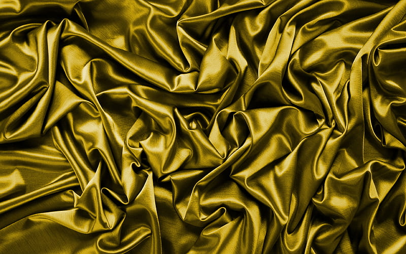 golden satin background silk textures, satin wavy background, golden backgrounds, satin textures, satin backgrounds, golden silk texture, HD wallpaper