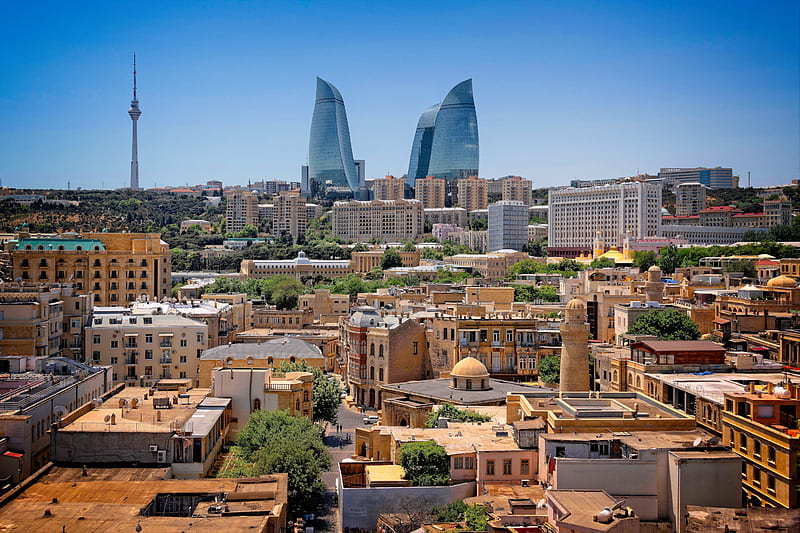 Cities, Baku, Azerbaijan, HD wallpaper