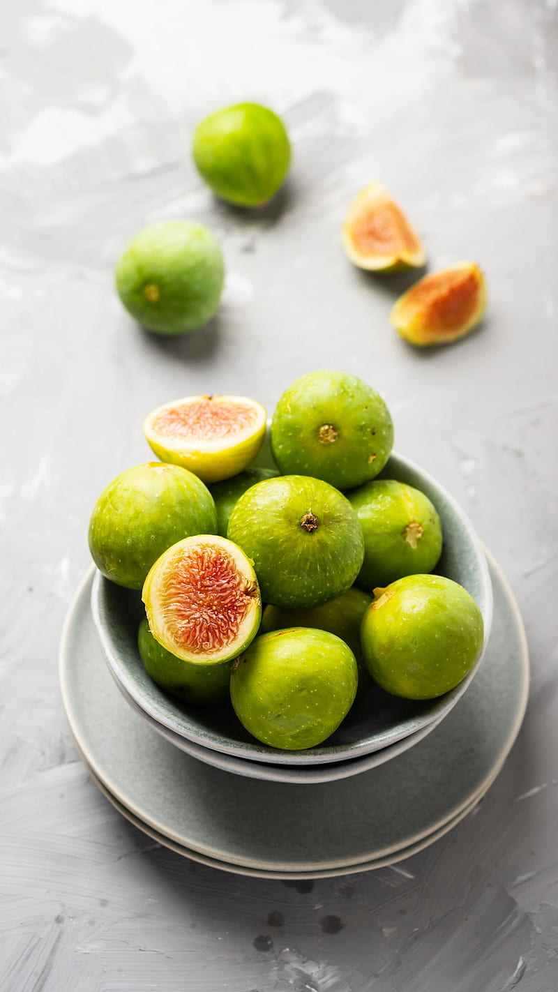 Green figs, food, fruit, HD phone wallpaper
