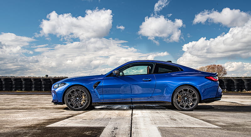2021 BMW M4 Competition Coupe (Color: Portimao Blue) - Side , car, HD wallpaper