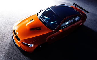 Car Orange, laranja, carro, orange, car, tuning, HD wallpaper